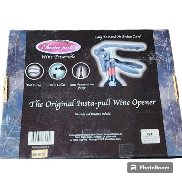 Insta-pull Wine Opener Ensemble Vintage Box Included Rabbit Style No Flaws - Picture 2 of 3